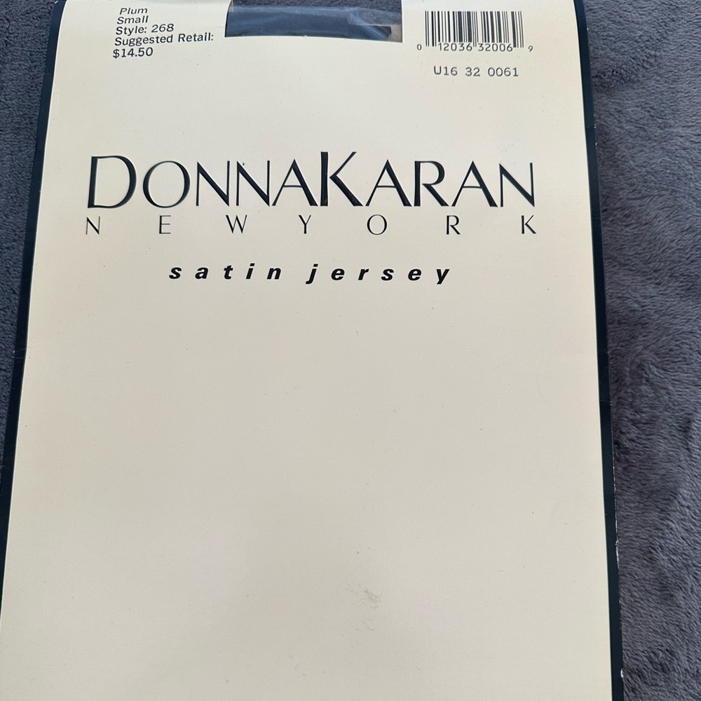 Donna Karan New York‎ Satin Jersey Hosiery Plum Small  268 Vintage 1992 Tights